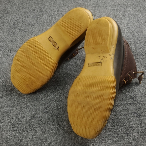 Sperry Saltwater Duck Boots Womens 7 Brown Leather Rain Snow STS91176 - Picture 8 of 13